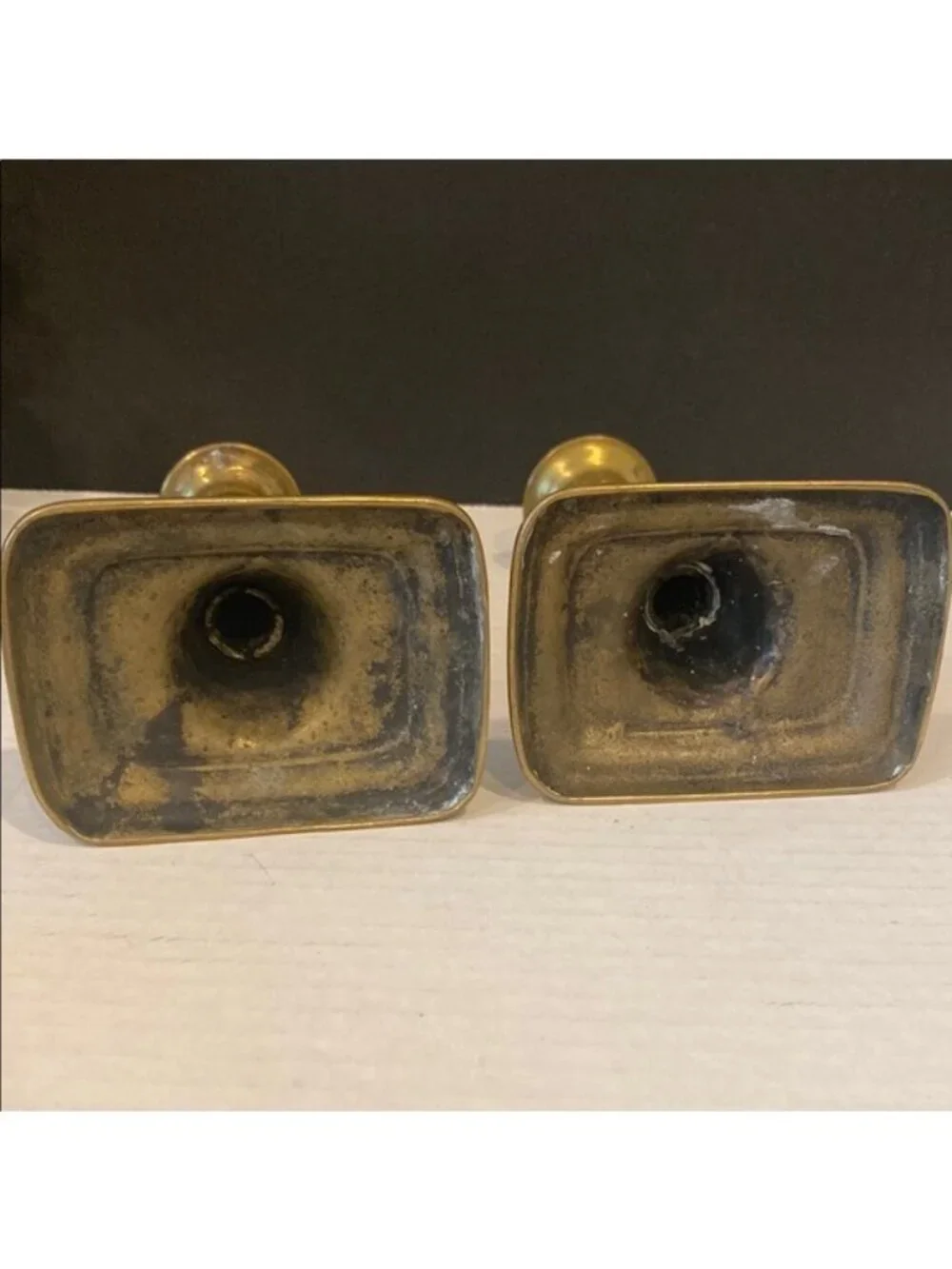 Elegant Vintage Antique Brass Candlestick Holders X 2
